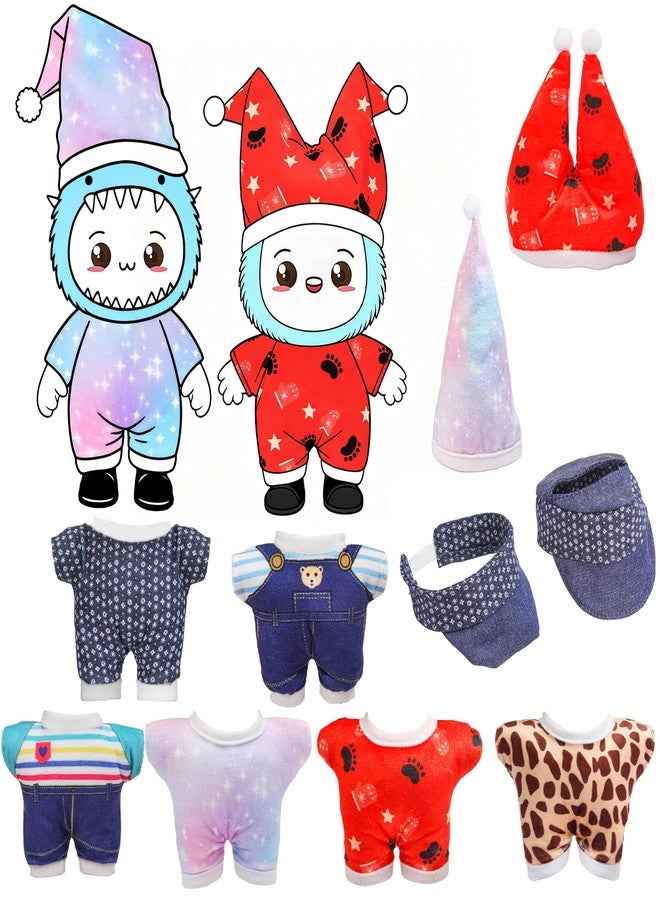 Voccim Doll Clothes for 17cm Dolls - Adorable 17cm/15cm Clothes Compatible with Accessories, 12 Pieces Fashion Dolls Outfits for Collecting, Keychains Pendants, Birthday Gift - Image 1